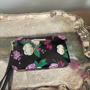 Betsey Johnson Floral Clutch/Wristlet, Attached Battery Bank and Crossbody Strap